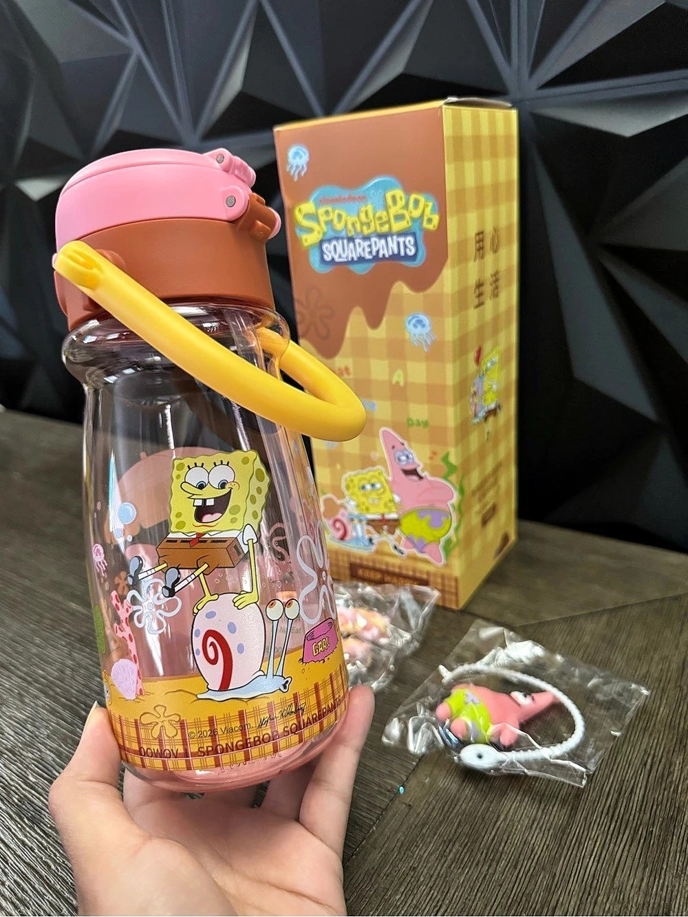 Nickelodeon SpongeBob SquarePants Patrick Star - Water Bottle Set in Pink & Oran